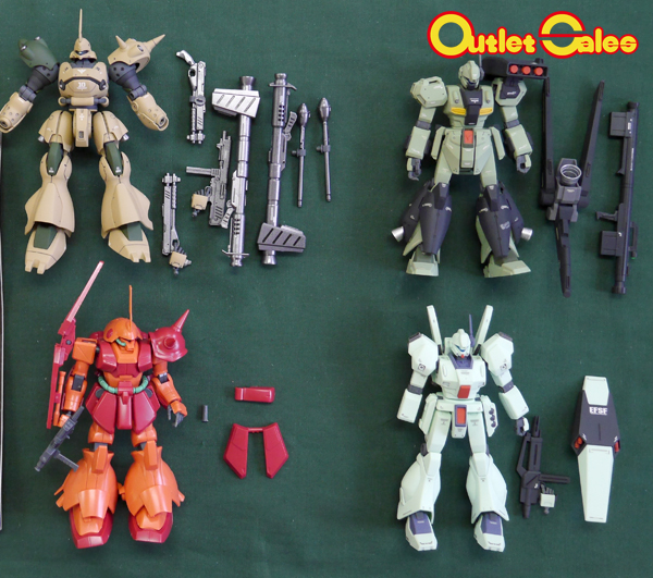 HGUC ケンプファー ジェガン等 素組完成品 4点セット★118a02