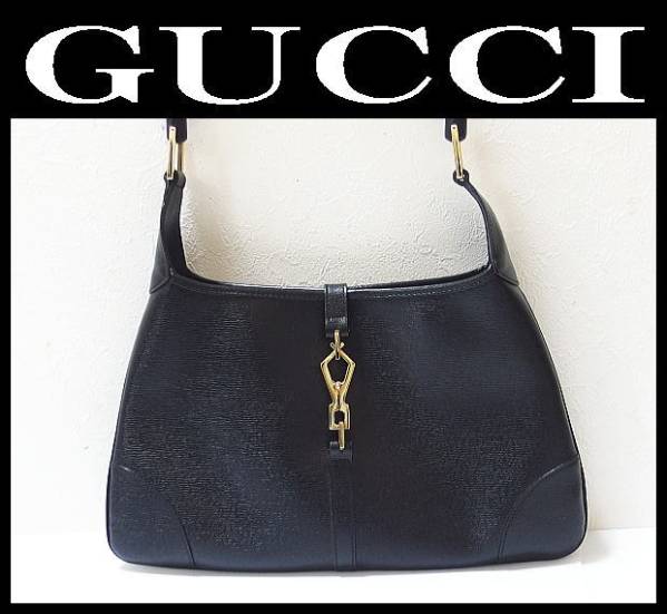 ＠【GUCCI】グッチ ワンショルダーバッグ ブラック バンブー