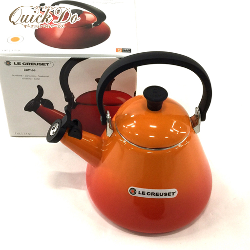 美品 LE CREUSET ル・クルーゼ ケトル コーン オレンジ系 タイトル