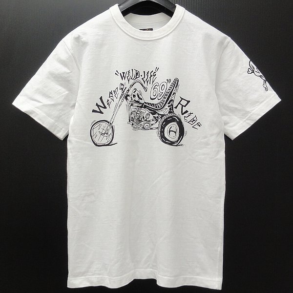 ウエストライドWESTRIDE WILD LIFE 69半袖Tシャツ38ホワイト白