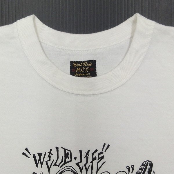 ウエストライドWESTRIDE WILD LIFE 69半袖Tシャツ38ホワイト白