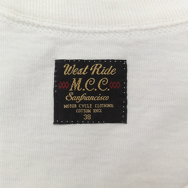 ウエストライドWESTRIDE WILD LIFE 69半袖Tシャツ38ホワイト白