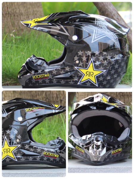 新品 ロックスター オフロードフルフェイス ヘルメット,ブラック_2