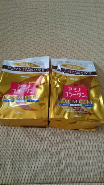 明治アミノコラーゲンプレミアム詰め替え2袋 1