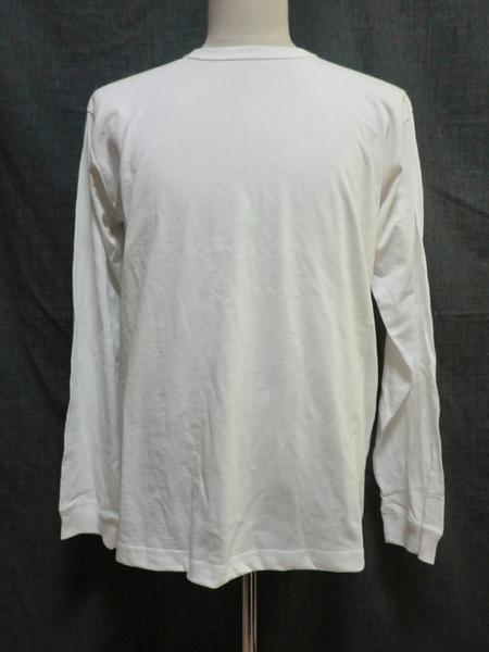 訳有り！ＵＳＡ製！無地袖リブ長袖T白/L10枚SET3000円～激安！