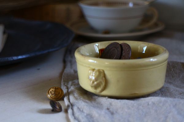 仏 ヴィンテージ Sarregueminesサルグミンヌ 陶器製 容器