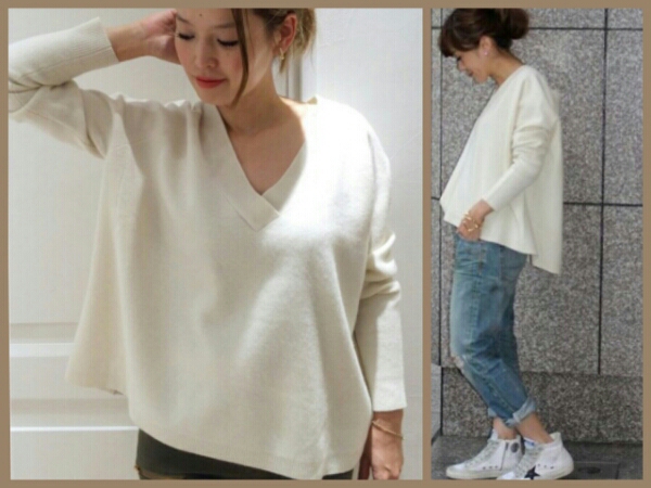 ドゥーズィエムクラス/ミドルケージボリュームニット/カシミヤ