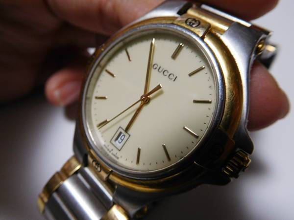 1円～used グッチ 9040M クォーツ 動作確認済(ケ-B70)