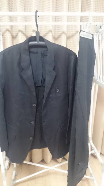 イッセイミヤケ　スーツ　リネン100％　Мサイズ　黒