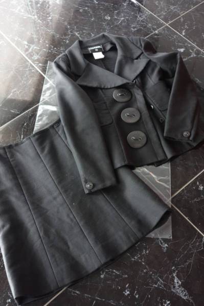 美品★シャネル黒ジャケット＆スカート★02A★サイズ36