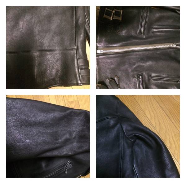 addict 希少！addict clothes AD-02 34 ルイスレザー ライトニング clothesライダースAD-03イエロー 34 ルイスレザー