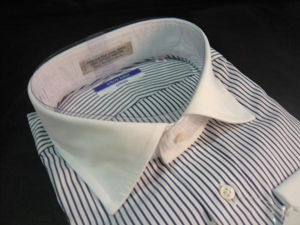 品質保証，爆買い スキャッティ サイズ45 紺ストライプ長袖シャツ(XLサイズ以上)｜売買されたオークション情報、yahooの商品情報をアーカイブ公開 - オークファン ドレスシャツ、ワイシャツ