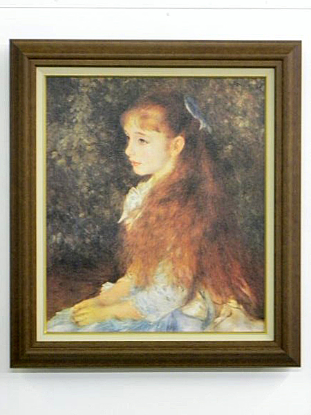 [ルノワール]少女イレーネ レプリカ 名画 カンバスに印刷 美品