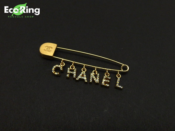 1円 シャネル 01P刻印 ピンモチーフ ブローチ ゴールド色 BH683 1円 シャネル 01P刻印 ピンモチーフ ブローチ ゴールド色 BH683