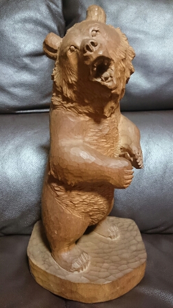 木彫りの熊 金岡作 木工、竹工芸 工芸品 【公式通販】