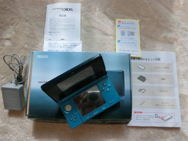 中古品/任天堂//NINTENDO/3DS/アクアブルー/本体/箱付