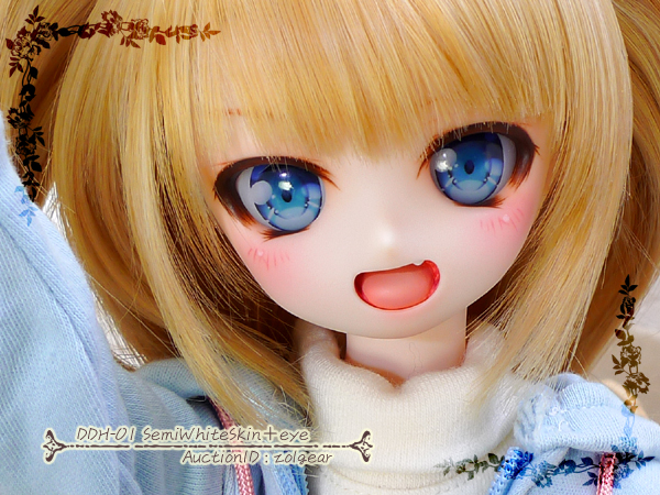 *ぞるぎや* DDH-01 セミホワイト肌 開口 カスタムヘッド+アイ2種