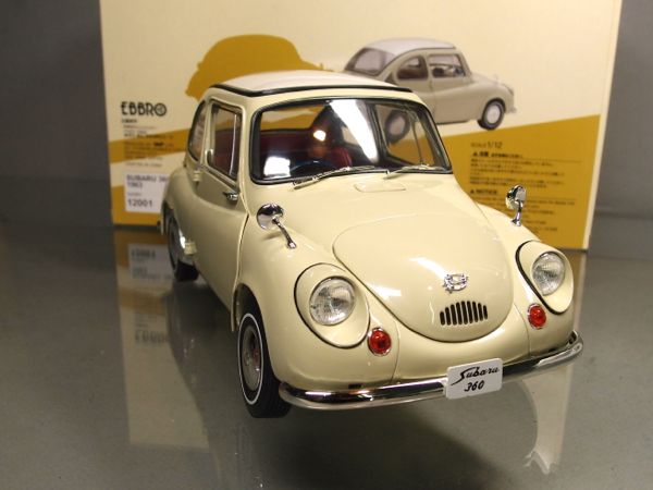 ☆エブロ 1/12 スバル360 (SUBARU360) 1963 アイボリー☆ 極美品