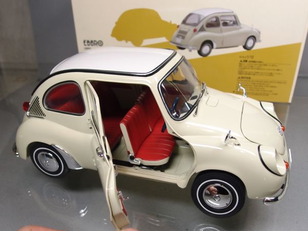 ☆エブロ 1/12 スバル360 (SUBARU360) 1963 アイボリー☆ 極美品