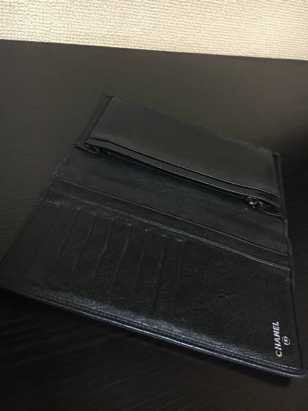 CHANEL/シャネル レザー長財布 ココボタン