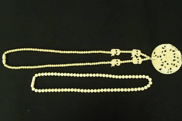 象牙　玉　ネックレス　4本セット　30g・30g・15g・53g ⑤
