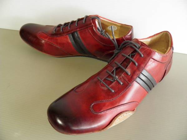 新品◎ThreeGenerations本革高級スニーカーTG163136RE　25.5ｃｍ