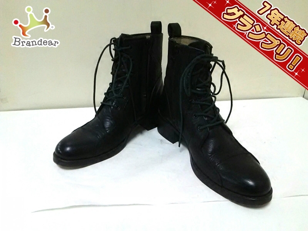 ズッカ ショートブーツ M レディース 黒 レザー ZUCCA