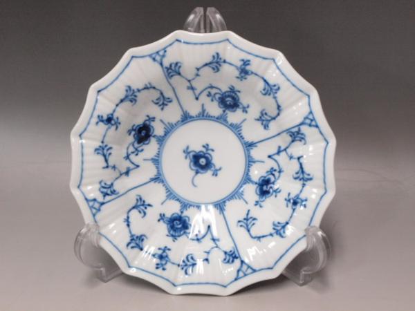 □コペンハーゲン ブルーフルーテッド シェルプレート1枚 中古