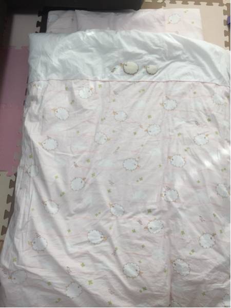 ★美品★ベビー布団セット★京都西川日本製★ピンク羊柄★