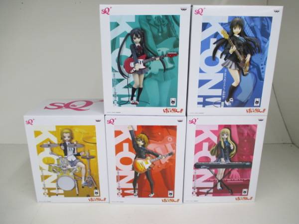 SQフィギュア けいおん!! 全5種セット 唯/澪/律/紬/梓 未開封 激レア