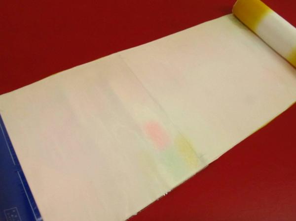 着物10 絹 本振用 長襦袢地 ぼかしに雲文様 反物 ☆☆☆