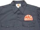 ◆USA製 マックツール MACTOOLS×Dickies 長袖ワークシャツ 紺 M