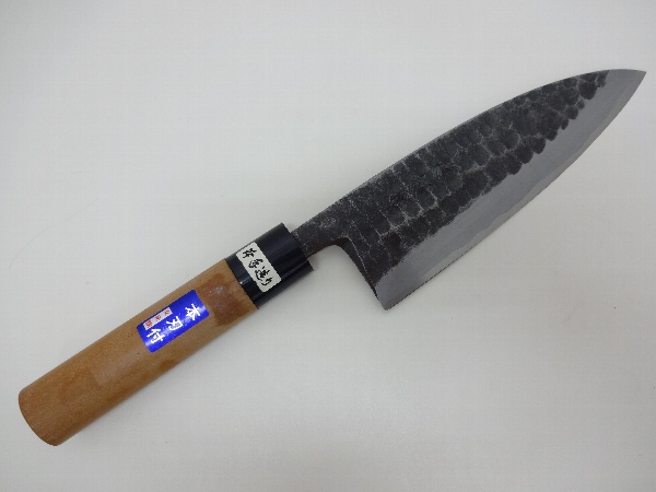 item 土佐打刃物 | details 210mm 黒打槌目炭打手作柳刃包丁 梅冠作