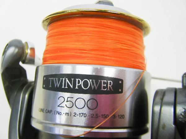 tや6△SHIMANO TWINPOWER 2500 スピニングリール ライン付き ☆御覧
