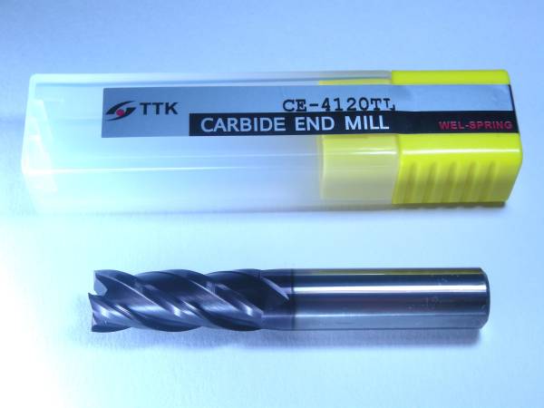 【送料無料・新品】TTK　超硬4枚刃エンドミル　Φ12mm　5本セット