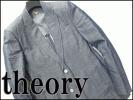 超美品 theoryセオリーメン 薄手リネン混ジャケット40灰★J21918
