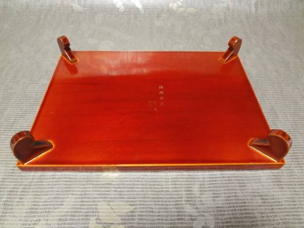 木製漆器 飛騨春慶塗り 丸足付 花台 ( 飾り台 盆栽台 香炉台