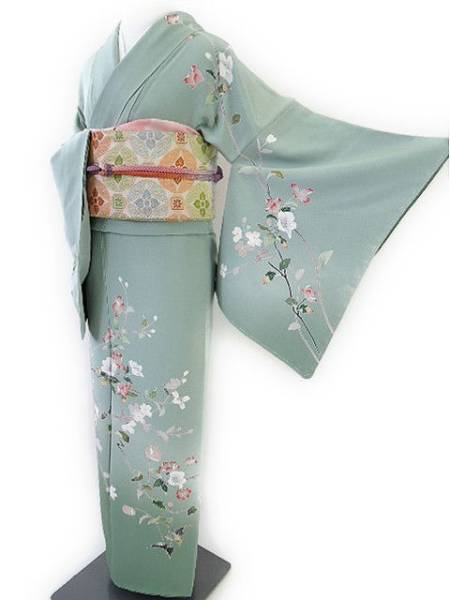 ゆめsaku 加賀友禅“春陽気とありのまま花咲く”落款訪問着 c-56