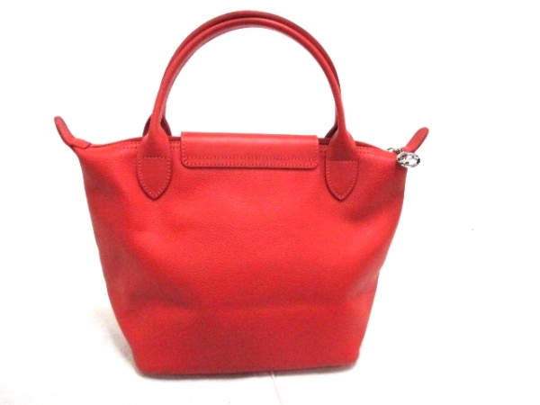 ロンシャン LONGCHAMP ハンドバッグ レザー トートバッグ オレンジ