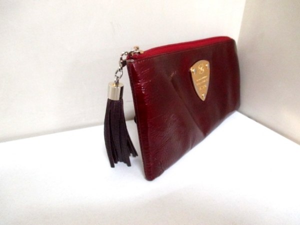 アタオ 長財布 ボルドー L字ファスナー エナメル（レザー） ATAO