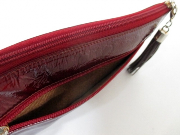 アタオ 長財布 ボルドー L字ファスナー エナメル（レザー） ATAO