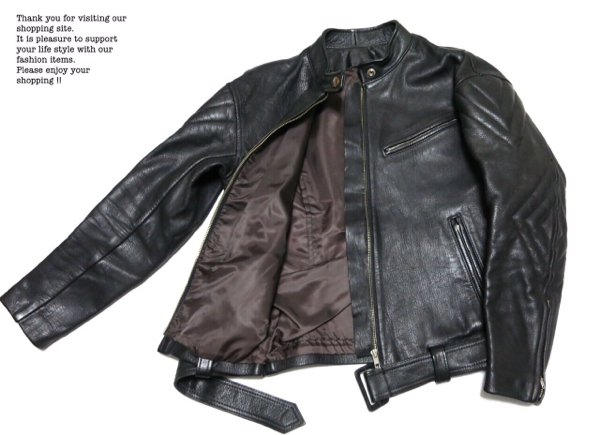 j978★レザー ライダースジャケット 女性用 L 黒