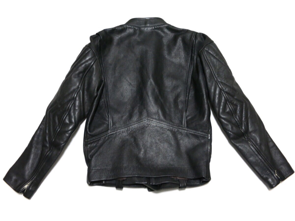 j978★レザー ライダースジャケット 女性用 L 黒