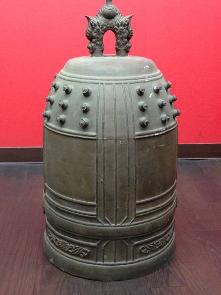 1円～ 美品 時期不明 古銅 銅双龍鈕喚鐘 銅吊鐘 半鐘 佛鐘