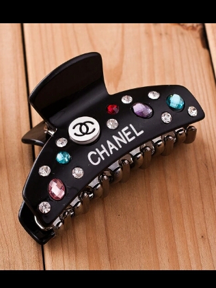 シャネル CHANEL ノベルティヘアクリップ ブラック