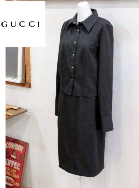 ◇GUCCI/グッチ セットアップスーツ チャコールグレー◇