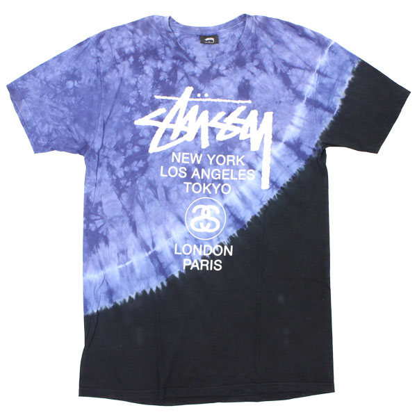 ワールドツアー Tシャツ タイダイ STUSSY Tie STUSSY(ステューシー 