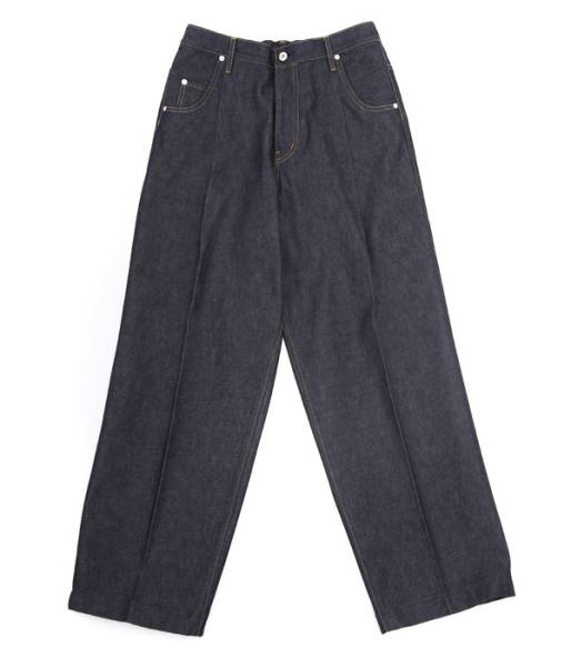 NEON SIGN WIDE DENIM SLACKS INDIGO ネオンサイン デニム