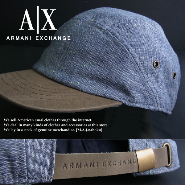 6110新品★アルマーニエクスチェンジ★A|Xロゴキャップ★紺系BG