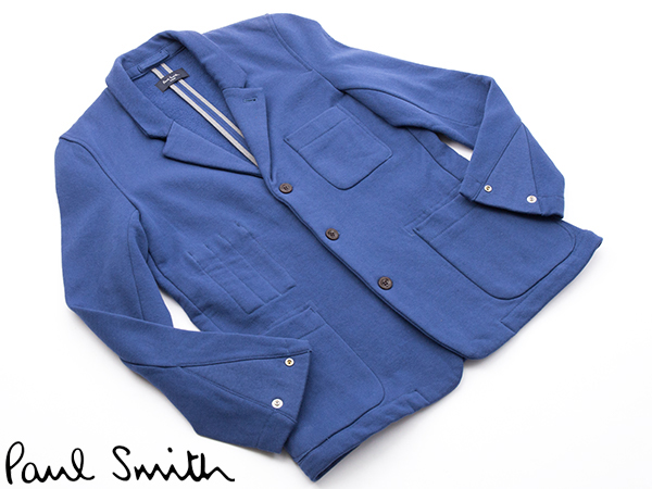 新品 ポールスミス paul smith コットン ジャケット 青 M